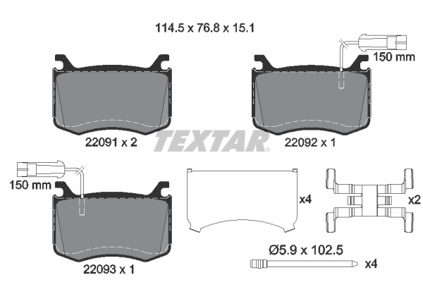 Remblokset Textar 2209101