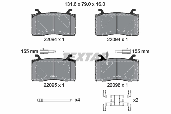 Remblokset Textar 2209401