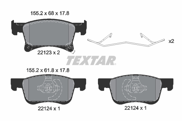 Remblokset Textar 2212301