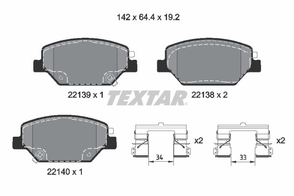 Remblokset Textar 2213901