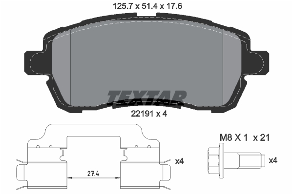 Remblokset Textar 2219103