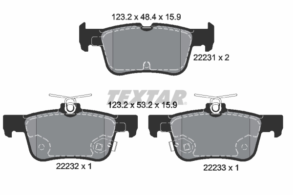 Remblokset Textar 2223101