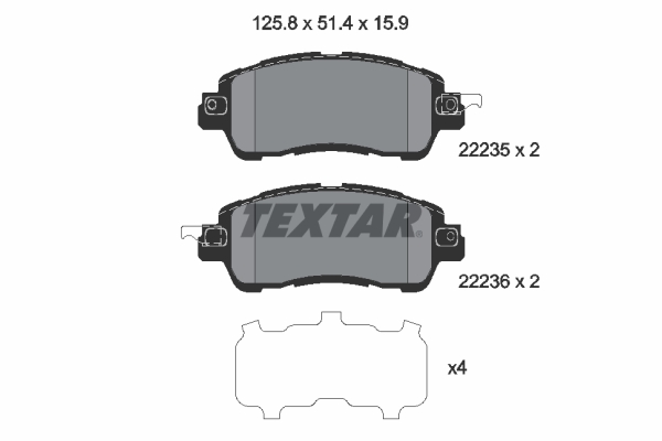 Remblokset Textar 2223501