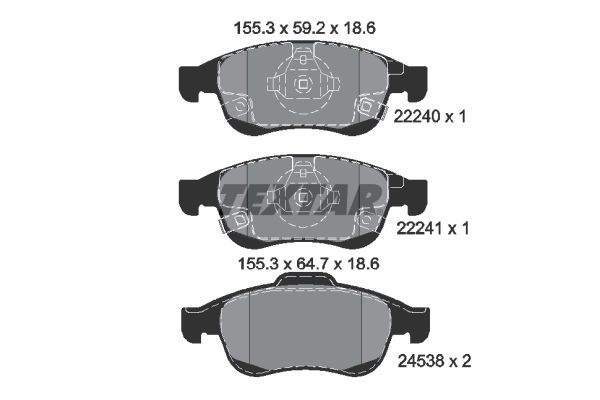 Remblokset Textar 2224001