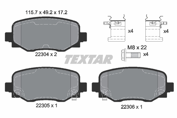 Remblokset Textar 2230401