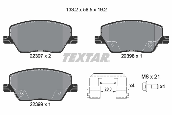 Remblokset Textar 2239701