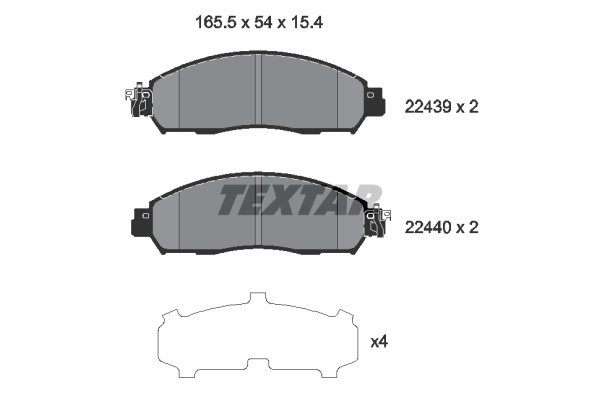 Remblokset Textar 2243903