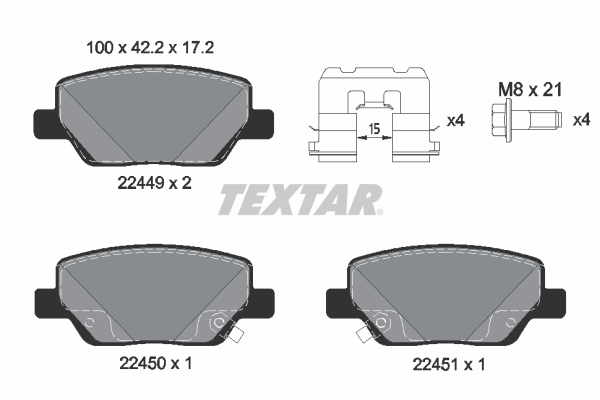 Remblokset Textar 2244901