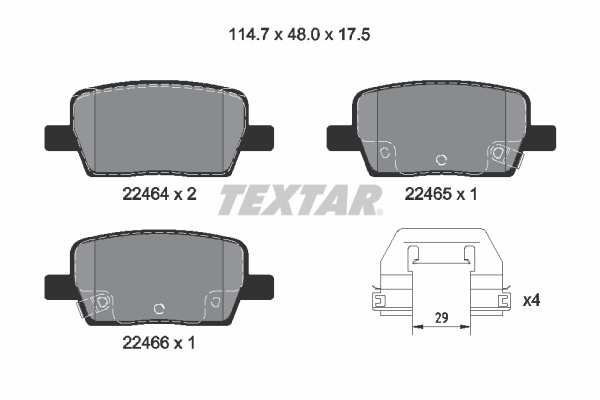 Remblokset Textar 2246401