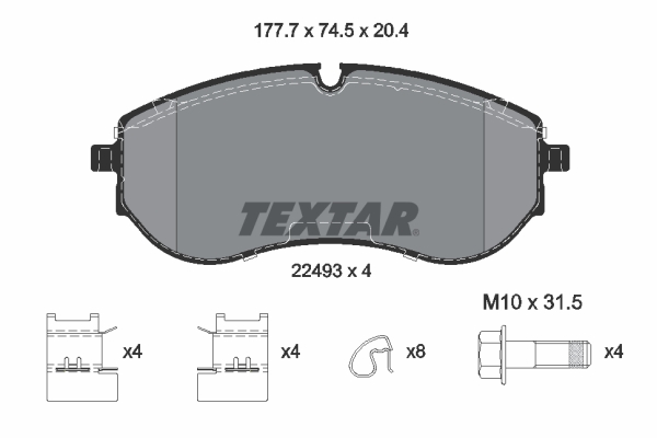 Remblokset Textar 2249301