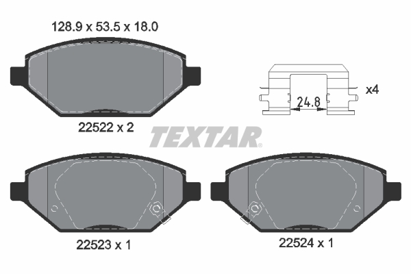 Remblokset Textar 2252201