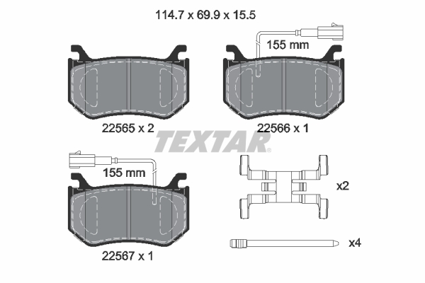 Remblokset Textar 2256501