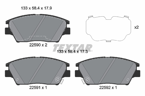 Remblokset Textar 2259001