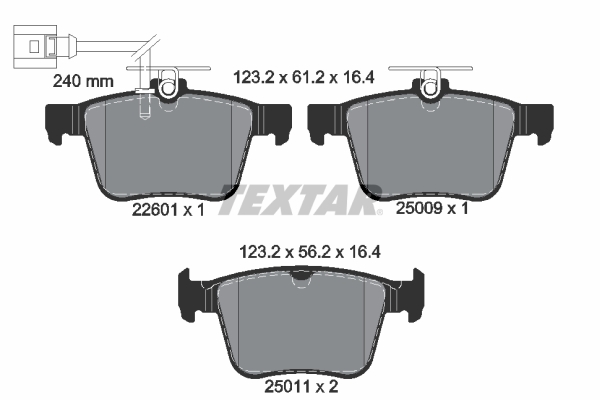 Remblokset Textar 2260101