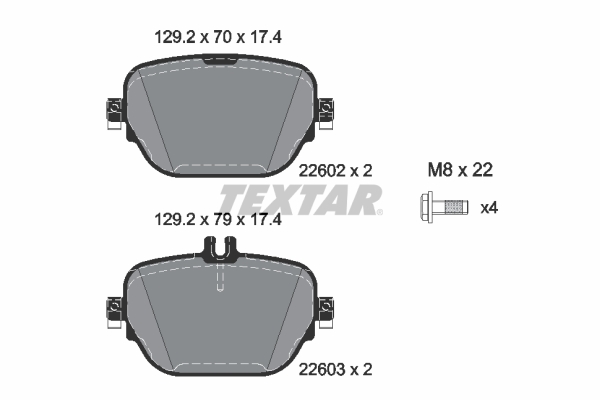 Remblokset Textar 2260201