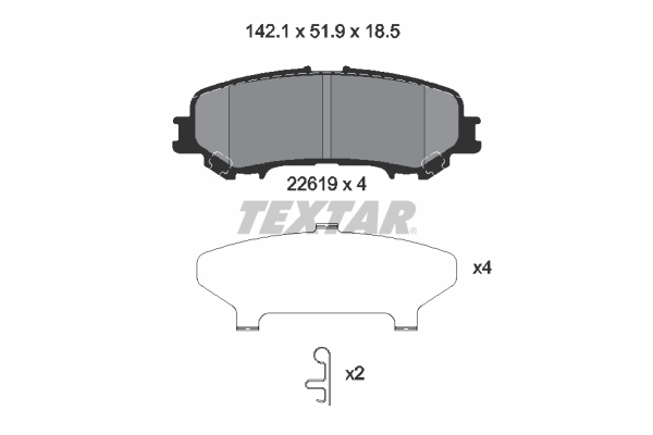 Remblokset Textar 2261901