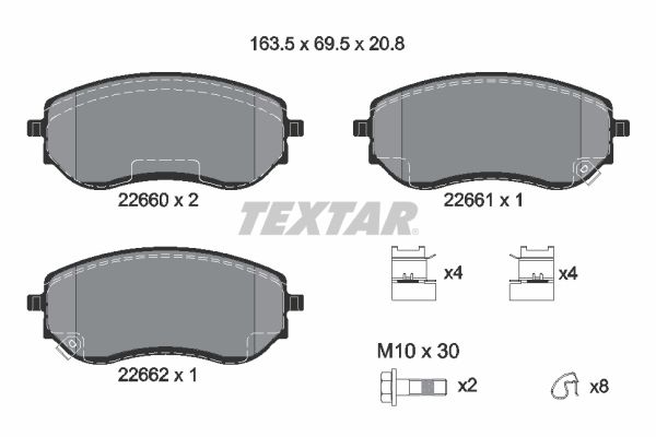 Remblokset Textar 2266001