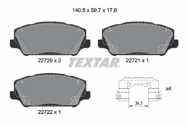 Remblokset Textar 2272001