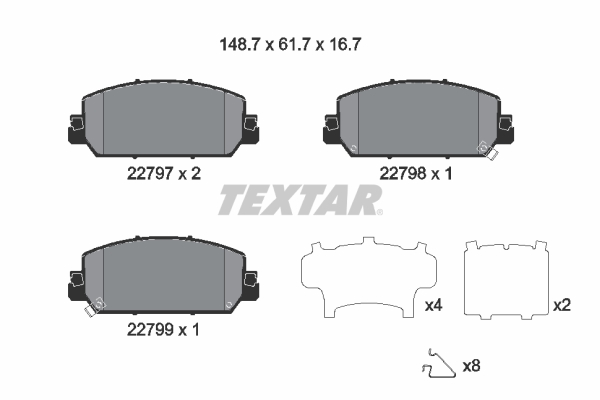 Remblokset Textar 2279701