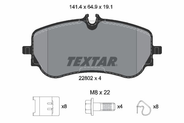 Remblokset Textar 2280201