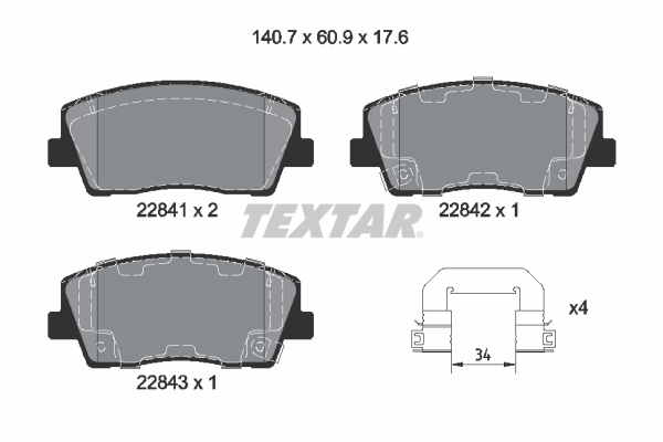 Remblokset Textar 2284101