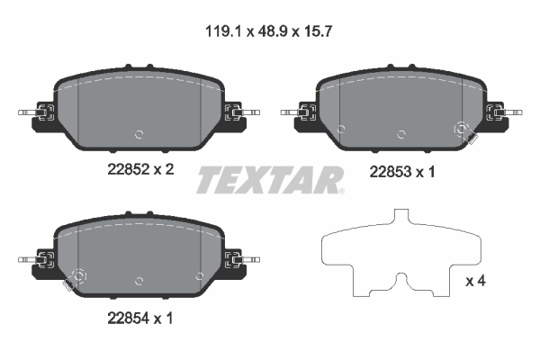 Remblokset Textar 2285201