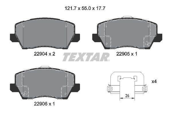 Remblokset Textar 2290401