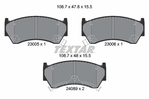 Remblokset Textar 2300501