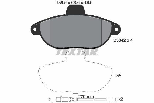 Remblokset Textar 2304201