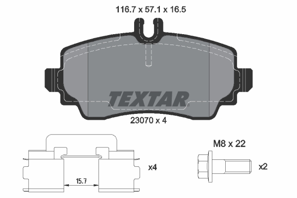 Remblokset Textar 2307003