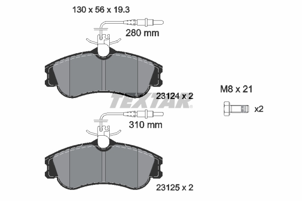 Remblokset Textar 2312401