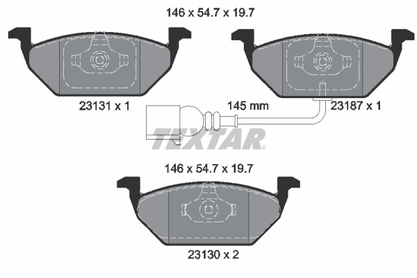 Remblokset Textar 2313101