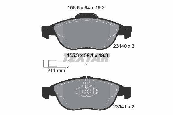 Remblokset Textar 2314002