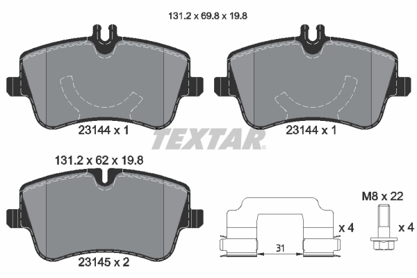 Remblokset Textar 2314401