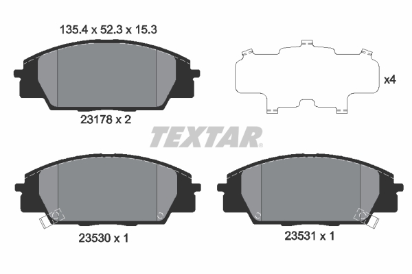 Remblokset Textar 2317801