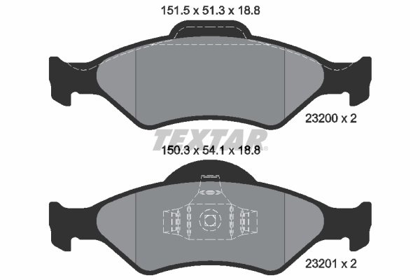 Remblokset Textar 2320001