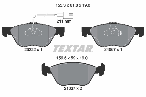 Remblokset Textar 2322201