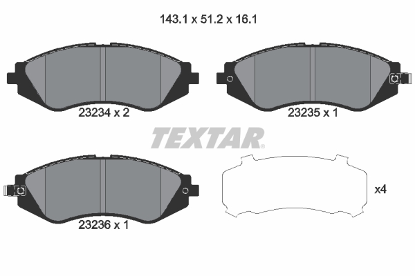 Remblokset Textar 2323401