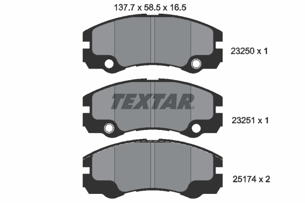 Remblokset Textar 2325001