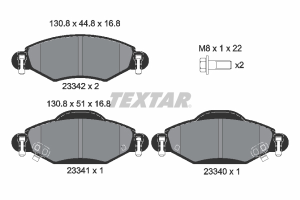 Remblokset Textar 2334001