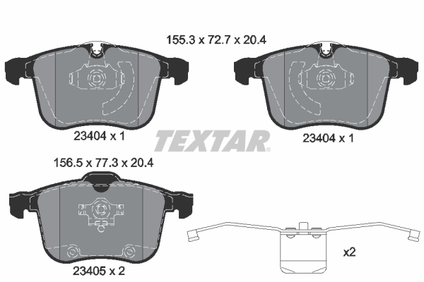 Remblokset Textar 2340404