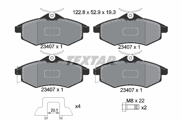 Remblokset Textar 2340702