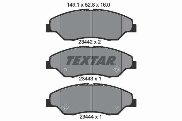 Remblokset Textar 2344201