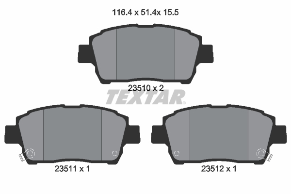 Remblokset Textar 2351002