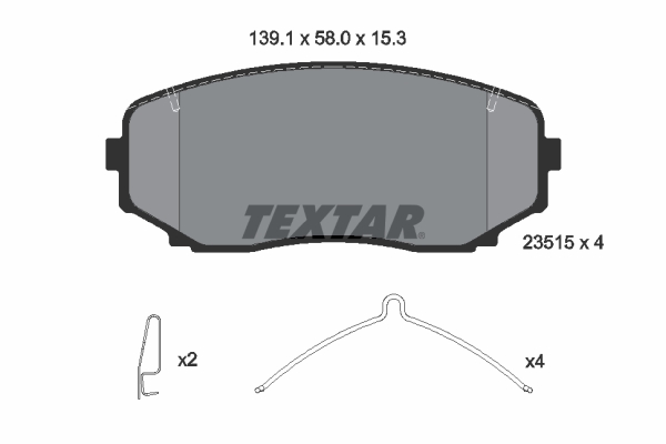 Remblokset Textar 2351505