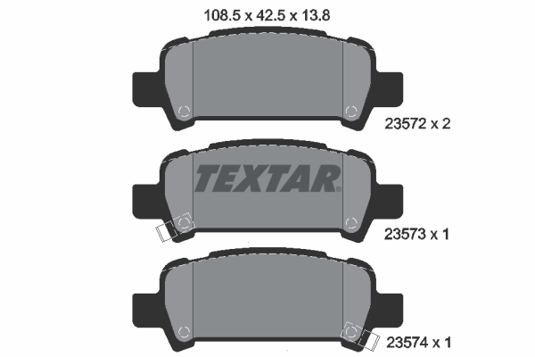 Remblokset Textar 2357202