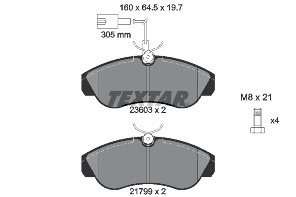 Remblokset Textar 2360301