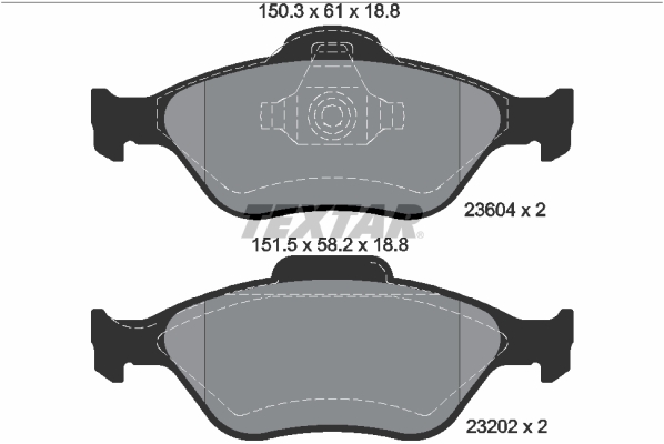 Remblokset Textar 2360406