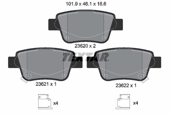 Remblokset Textar 2362002