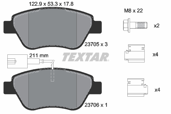 Remblokset Textar 2370502